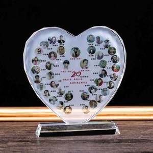 Nuova <span class=keywords><strong>Cornice</strong></span> Portafoto in Cristallo K9 Personalizzata a Forma di Cuore, Regalo di Compleanno per la Migliore Amica, Souvenir per Matrimonio - Product Image 3