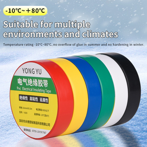 Chine YONGYU Usine Stock 600V Étanche Auto-Adhésif Rouleau Résistant À La Chaleur Isolation Isolante Électrique PVC Ruban Électrique - Product Image 2