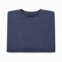 Sweat-shirt ample à col ras du cou Mineral Wash avec poignets côtelés, effet vintage délavé, style streetwear, pour un usage quotidien décontracté