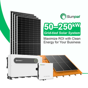 Sunpal năng lượng mặt trời hệ thống bảng điều khiển 50kw 100kw 200Kw 250Kw growatt trên lưới năng lượng mặt trời hệ thống cho các dự án công nghiệp - Product Image 1