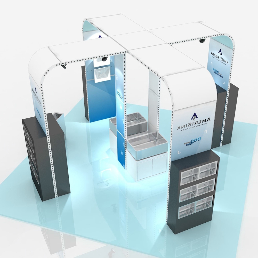 Open Booth Example Verified Supplier 4 Sides Open Booth Customizable 3D Design | Alibaba.com