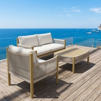 Modernes Aluminium-Rahmen Outdoor-Sofa-Set für Garten, Hotel, Innenhof & Park