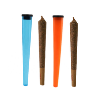 Vente en gros – Tube à cigarettes en plastique de 110 mm et 115 mm, support conique, conteneur en forme de cône, pipe à rouler personnalisée avec logo et capuchon