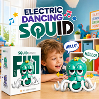Jouet pieuvre électrique magique pour enfants, en plastique, qui rampe, danse et marche, avec lumière, musique et capteur d'obstacles intelligent
