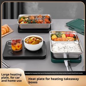 Tablero de calentamiento multifuncional para mantener el desayuno y la leche caliente, almohadilla de calentamiento de temperatura constante para automóvil, comida calentada - Product Image 5