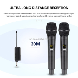 TNH UM- E7 профессиональный беспроводной портативный микрофон UHF VHF металлический динамический микрофон светодиодный дисплей для KTV Live Performance - Product Image 3
