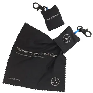 Microfiber sunglasses cloth pouch with keychain