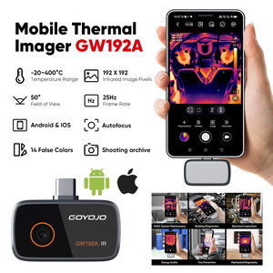 Caméra thermique GW192A 192x192 25Hz Type C, imageur thermique mobile pour iOS Android, inspection des panneaux solaires - Product Image 1