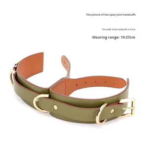 Adult Sm erotico manette letto alternativo Bondage contenzione oggetti di scena tortura schiavo addestramento In pelle da polso modello tutto In uno - Product Image 4