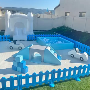 Area Giochi Morbida per Bambini Personalizzata a Prezzo di Fabbrica, Attrezzatura da Interno Viola con Piscina di Palline Quadrata e Macchinina Giocattolo per Feste per Bambini - Product Image 4