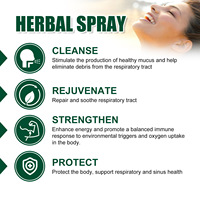Spray Herbal Googeer pour les Poumons, Amélioration de la Fonction Respiratoire, Renforcement, Soulagement des Maux de Gorge, du Nez qui Coule et des Maux de Tête