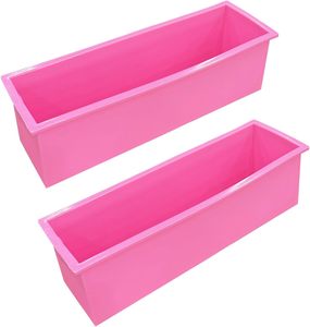 Molde de Silicona Rectangular de Alta Calidad de 1200 ml con Caja de Madera, Herramienta para Hacer Jabón y Pasteles - Product Image 1