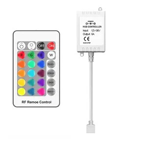 DC12-36V LED-Controller RF-Fernbedienung Breiter Spannungs bereich 24V RGB LED-Streifen licht SMD5050 24 KEYS Remote RF LED-Controller