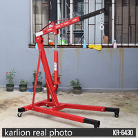 Cric hydraulique fixe KARLION KR-6430 500 kg, pliable, en métal, pour atelier automobile, certifié CE, grue de levage