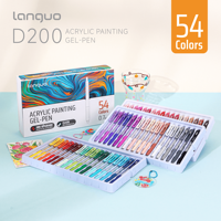 Stylos à peinture acrylique rétractables Wood No Bleed 0,7 mm, marqueurs à encre anti-bavures pour papier fin, journalisation, agenda, décoration, 54 couleurs