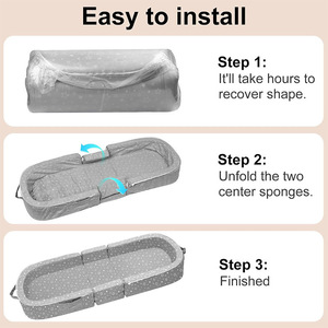 เปลเด็กอ่อนแบบพับได้ ที่นอนเด็กแบบพกพา ลายดาว สำหรับเด็กทารก ใช้สำหรับการเดินทาง - Product Image 5