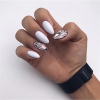 Meilleurs faux ongles Senboma jouet faux ongles plage longue blanche presse sur Gel manucure