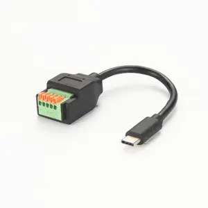 USB 3.1 Type-C Male to 5 Pin push button Terminal