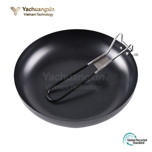 <b>Nonstick</b> Carbon Steel Frying Pan With Folding Handle Minimalist Design For Gas And Induction Cooker - Product Image 2