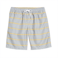Shorts de bain décontractés pour hommes, unis, écologiques, respirants, séchage rapide, taille haute, avec cordon de serrage et poches, pour l'été