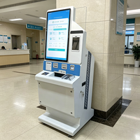 Kiosque de paiement médical personnalisé de 32 pouces, terminal tactile sur pied pour hôpital, imprimante thermique A4, scanner de passeport