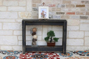 Muebles de Salón con Diseño de Estante Abierto, Mesa Consola de Madera Reciclada de 36 Pulgadas, Madera Maciza Rústica Hecha a Mano para Entrada - Product Image 3