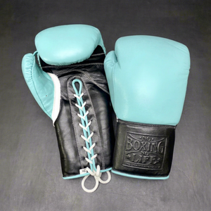 No Boxing No Life Professional <b>Laced</b> <b>Top</b> Grade Cowhide Leather Boxing Gloves Full Finger Thick 4-Layer Padding Breathable - Product Image 1