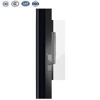 Fenêtre coulissante moderne en aluminium à double vitrage avec persiennes, conforme à la norme AS2047, cadre en alliage d'aluminium