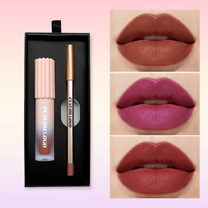 Conjunto de Maquiagem <span class=keywords><strong>Gloss</strong></span> de Marca Privada, Conjunto de <span class=keywords><strong>Gloss</strong></span> Labial Brilhante de Alta Pigmentação com Lápis Labial, <span class=keywords><strong>Gloss</strong></span> Labial Rosa com Kit de Lápis - Product Image 6