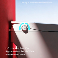 Nouvelle conception de toilette intelligente sans batterie pour salle de bain, WC automatique en céramique, à fixation au sol, électronique, intelligente, avec siphon en S