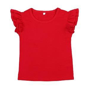 Camisetas de Verano para Bebés y Niñas Pequeñas, Estilo Boutique, Color Sólido, con Volantes, Sin Pedido Mínimo, Listas para Enviar - Product Image 6
