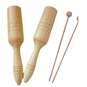 Tube sonore en bois naturel à tonalité unique avec poignée pour l'éducation préscolaire en maternelle (vente en gros) - Product Image 1
