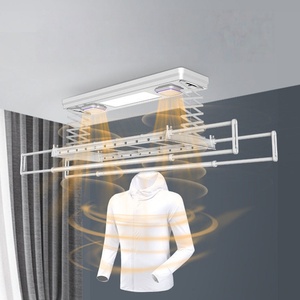Aluminum alloy intelligent voice remote control lifting and retractable disinfection drying electric drying rack - Product Image 1