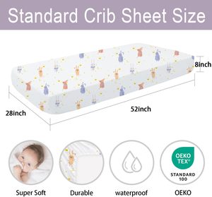 Sábanas Impermeables <span class=keywords><strong>para</strong></span> <span class=keywords><strong>Cuna</strong></span> <span class=keywords><strong>de</strong></span> Niña, Paquete <span class=keywords><strong>de</strong></span> 2, Extra Suaves, <span class=keywords><strong>Protector</strong></span> <span class=keywords><strong>de</strong></span> <span class=keywords><strong>Colchón</strong></span> <span class=keywords><strong>Impermeable</strong></span> <span class=keywords><strong>para</strong></span> <span class=keywords><strong>Cuna</strong></span> - Product Image 4