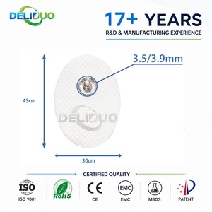 Électrodes ovales à bouton-pression personnalisées en usine, patchs d'électrodes TENS de physiothérapie à bouton-pression 3,5 mm, marque privée ODM - Product Image 1
