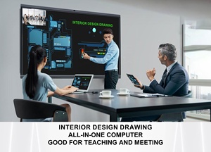 HDfocus 65 75 inch màn hình cảm ứng bảng thông minh <span class=keywords><strong>LCD</strong></span> hiển thị phòng họp giáo dục tất cả trong một PC bảng tương tác - Product Image 4