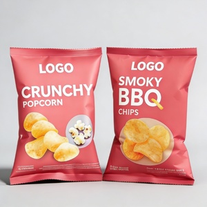 Factory Custom Printed Back Seal Plastic Bags for Snack Puffs Food Popcorn Plastic Potato Chips Smell Proof Popcorn Bag - Product Image 1