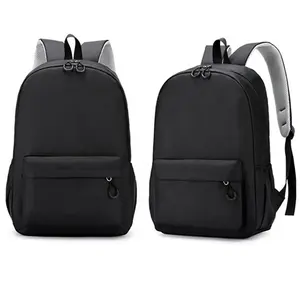 Fashion Factory Price Large Capacity Unisex Mochilas High Quality Waterproof Black School Bag Casual Backpack