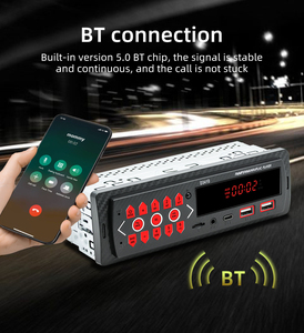 Bqcc d3410 1din 12V in-Dash xe MP3 máy nghe nhạc FM/USB/SD/Aux-in stereo kết nối ai giọng nói đèn nhiều màu sắc autoradio MP5 - Product Image 6