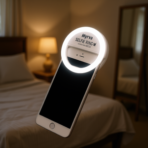 Anillo de Luz Selfie Myrva 3200-6500K con Batería y Soporte para Teléfono para Fotografía con Smartphone - Product Image 2