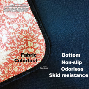 SONSANG, alfombrillas con estampado Floral para coche, 4 piezas, alfombras automáticas universales para SUV, furgoneta, camión, alfombrillas de decoración <span class=keywords><strong>Interior</strong></span> de coche - Product Image 3