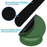 Ensemble de tapis de souris et de clavier vert Simplicity Cartoon, repose-poignets ergonomique, tissus de haute qualité, mousse à mémoire de forme, base en caoutchouc, personnalisable