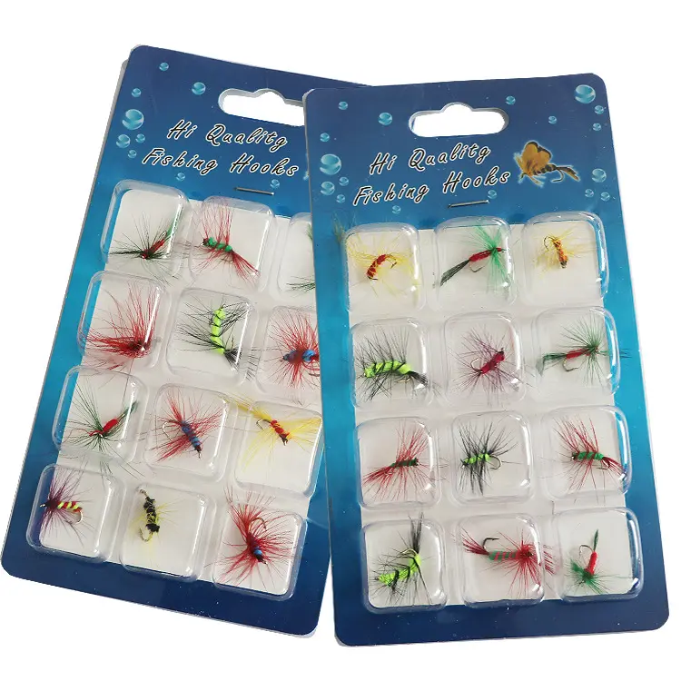 Best-selling Fly Fishing Lure 12pcs/set Insect Style Mosquito trout Flies Lures Hook Dry Fishing