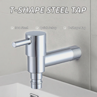 Robinet mural en acier inoxydable avec cartouche en laiton, poignée ABS chromée G1/2, pour buanderie, jardin, extérieur, OEM