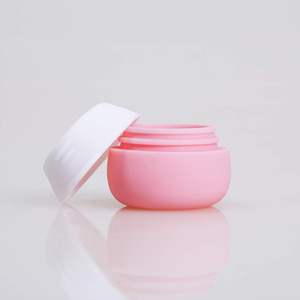 Envase de 250 ml (8 oz) para Exfoliante Corporal, Color Rosa Mate, Tarro de PP para Cuidado de la Piel, Forma de Macaron - Product Image 3