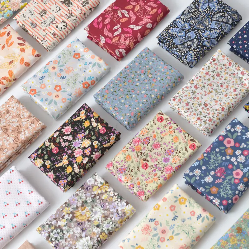 Various patterns custom design 100% cotton printed poplin fabric for women girls in Shaoxing