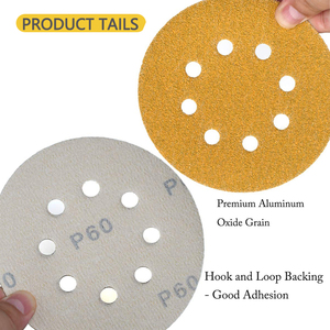 Đĩa Chà Nhám 125Mm 60/120 Hỗn Hợp Grits 8 Lỗ Cho Giấy Cát Vách Thạch Cao Rand - Product Image 4