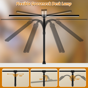 Lámpara de Escritorio Flexible con Cuello de Cisne para Salón de Belleza de Uñas, Lámpara de Escritorio USB con Luz Diurna para Manicura - Product Image 6