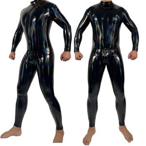 Body brillant en faux cuir <span class=keywords><strong>pour</strong></span> hommes, <span class=keywords><strong>combinaison</strong></span> à fermeture éclair complète entrejambe, manches longues, aspect humide, <span class=keywords><strong>combinaison</strong></span> en PVC, <span class=keywords><strong>combinaison</strong></span> en <span class=keywords><strong>latex</strong></span> Unitard Zentai - Product Image 3