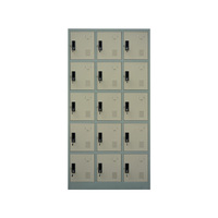 Armoire en acier à 15 portes, casier en métal laminé à froid, fabricant chinois, rangement extérieur, garde-robe pour vêtements, clé, étanche, écologique